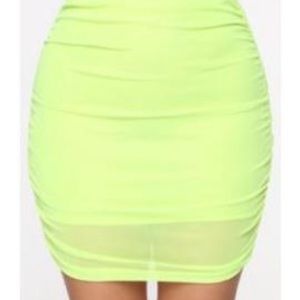 Neon Green Mini Skirt